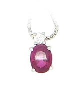 Halskette Sommer Dame in Weißgold Rubino 1.06 Ct 10217177 - 10217177